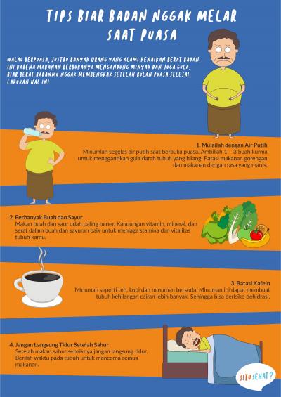 Tips Biar Badan Nggak Melar saat Puasa