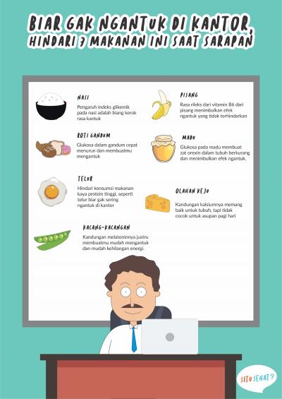 Biar Gak Ngantuk di Kantor, Hindari 7 Makanan Ini Saat Sarapan