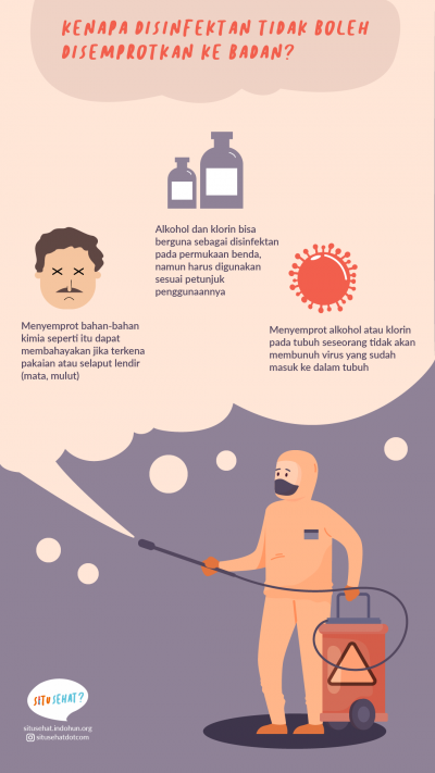 Kenapa Disinfektan Tidak Boleh Disemprotkan ke Badan?